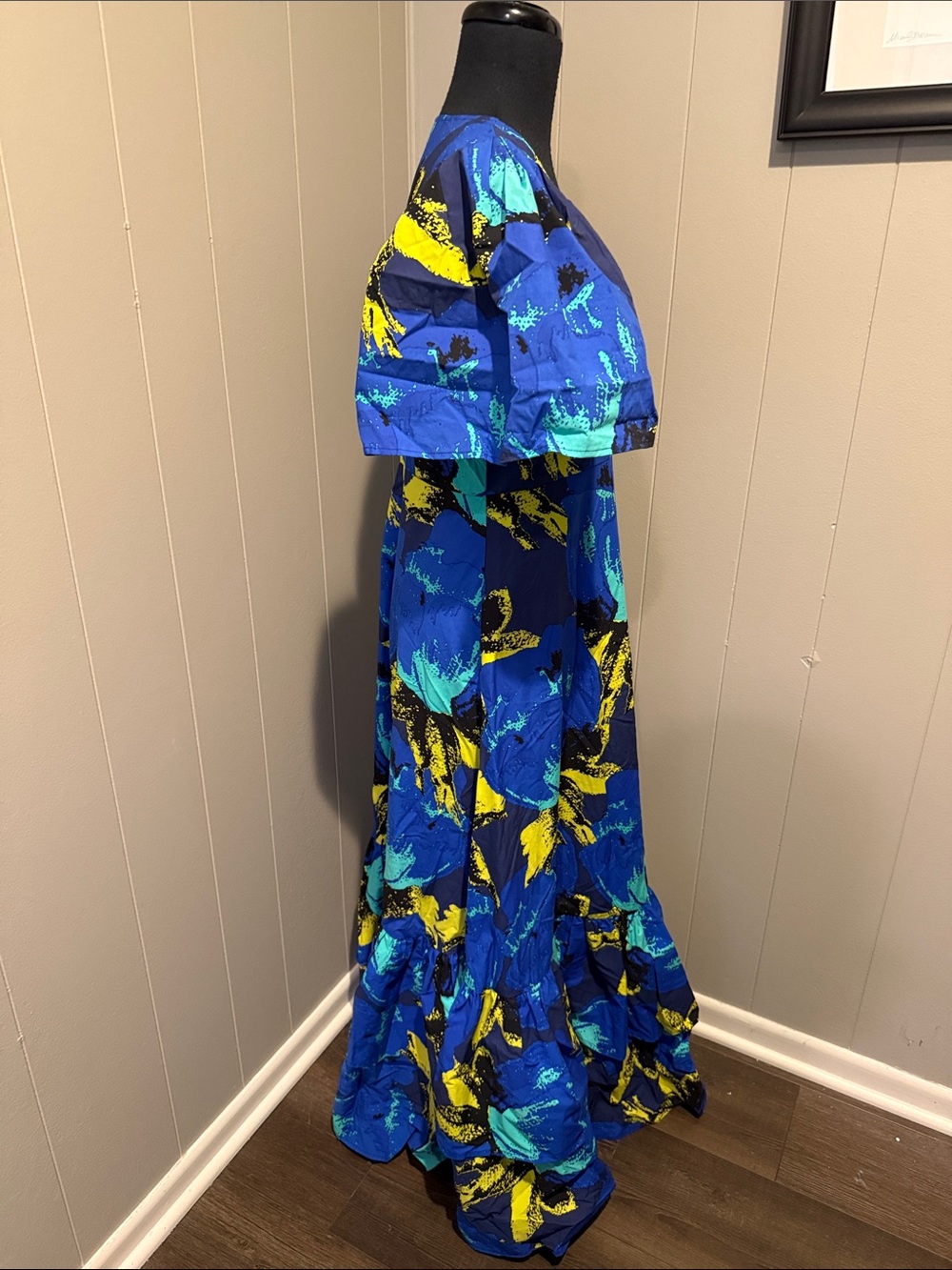E Christopher John Rogers Target Women’s Abstract Floral Puff-Sleeve Maxi Dress - Picture 2 of 7